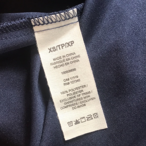 🐝 Vintage Navy Floral Layered Flounce Skirt XS - Picture 5 of 5